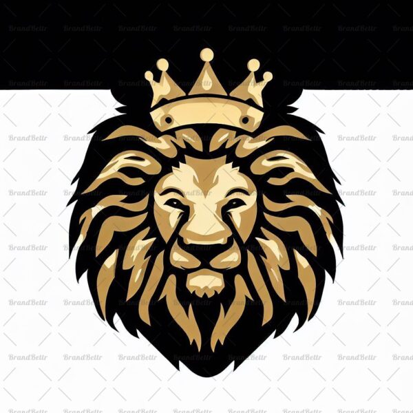 Majestätischer Löwe und Krone